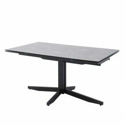 Wohnen.de Vertrieb -Wohnen.de Vertrieb ausziehbarer esstisch in betonoptik hpl auf glas mit sterngestell red f