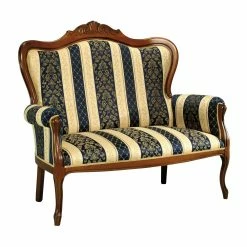 Barock Sofa In Dunkelblau Gold Magari & Nussbaum