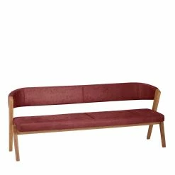 Wohnen.de Vertrieb -Wohnen.de Vertrieb elegante esszimmer bank in rot wildeiche mit gerundeter rueckenlehne ovenciana 01