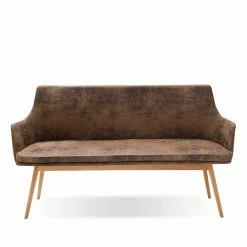 Elegantes Küchensofa In Braun Microfaser - Rokena