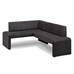 Microfaser Polstereckbank In Anthrazit - Daricca