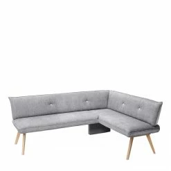 Moderne Eckbank Mit Grauem Stoffbezug - Eleonora